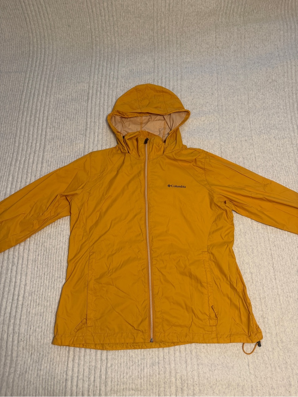 Columbia Girls' Mustard Yellow Hooded Raincoat